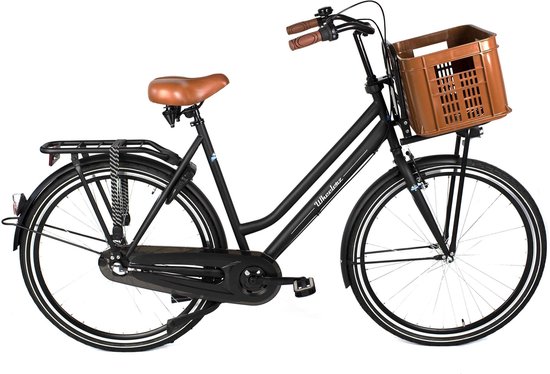 Wheelerz transportfiets 28 inch 50 cm matzwart | inclusief krat van Wheelerz