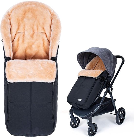 White-label Voetenzak Buggy - Kinderwagen Wiegdeken - Universeel - Zwart van White-Label