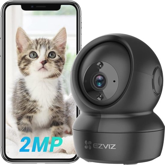Wi-Fi Indoor Beveiligingscamera 1080P - 360 ° Pan/Tilt IP-camera met Nachtzicht, Motion Tracking en Two-Way Audio van Kubo.
