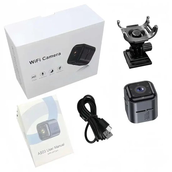 Wifi beveiligingscamera - met nachtzicht -bewegingsdetectie - tweewegsaudio - HD-beeldkwaliteit - binnen en buiten - babyfoonfunctie