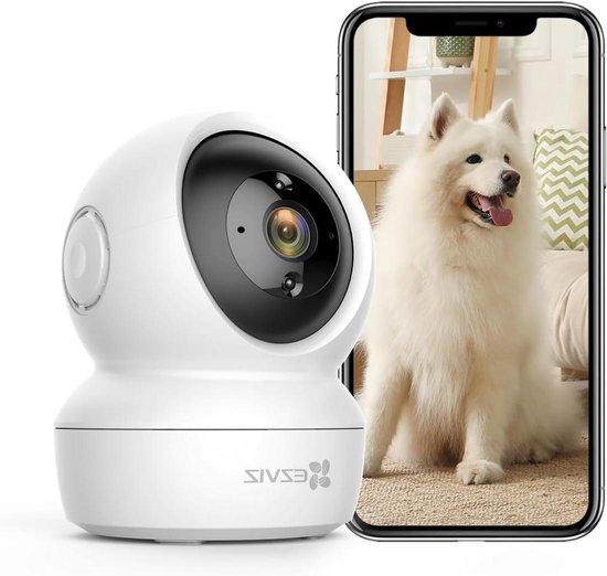 Wifi Binnen Camera - Bewakingscamera IP Camera - Huis Beveiligen - 360 Graden Draaibaar - 1080p Resolutie - Wit