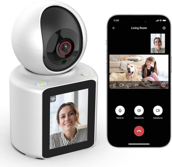 WiFi Binnencamera met Nachtzicht en Bewegingsdetectie - Beveiligingscamera voor Senioren en Kinderen