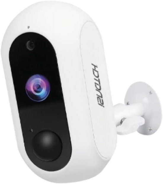 Wifi Camera Buiten - Beveiligingscamera Draadloos - Huis Beveiligen - Bewegingsdetectie PIR Sensor - Full HD - Wit