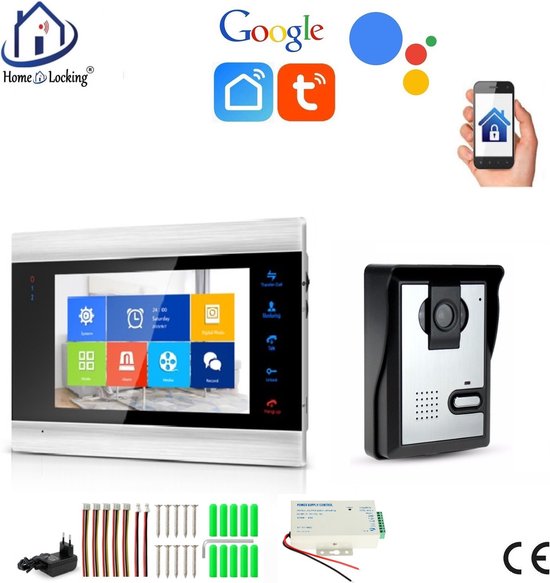 Wifi deurintercom met bediening via APP en werkt met spraakgestuurde apps. T-2105V van Elro