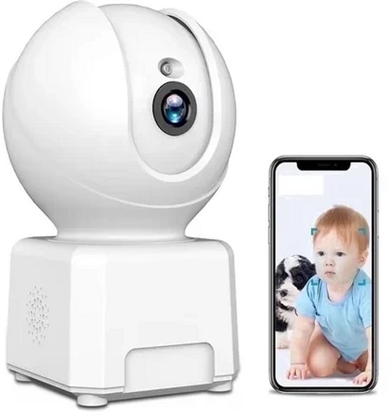 Wifi IP Bewakingscamera (zoom en kantelbare lens, 3 MP-resolutie, tweeweg audio, nachtzicht)