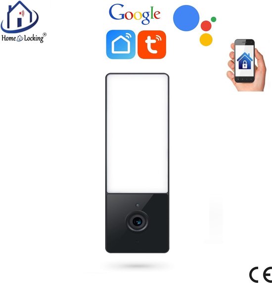 Wifi muurlamp met IP-camera met bediening via APP en kan werken met spraakgestuurde apps. T-2005. van Smartwares
