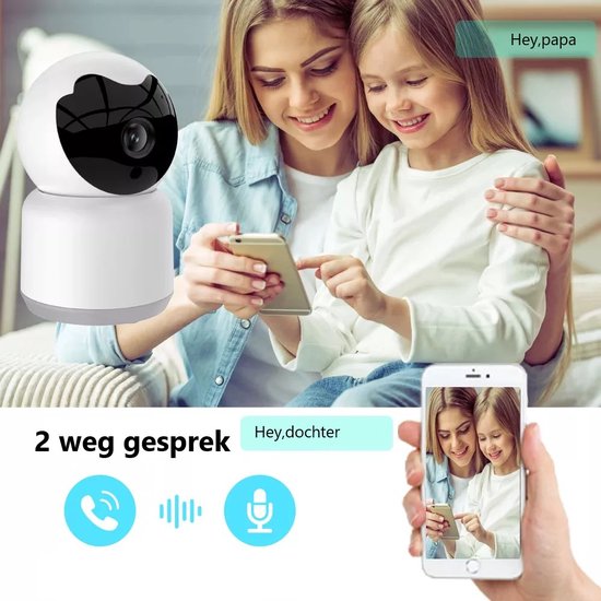 WIFI PTZ IP-camera 3.0MP met bediening via APP en kan werken met spraakgestuurde apps.. T-2007 van Technaxx