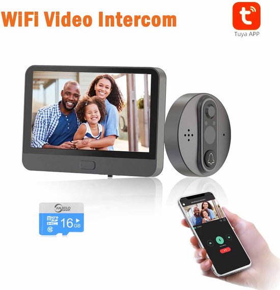 Wifi Video Intercom - Voor Thuis Draadloze Deurbel Video - Kijkgaatje Met Camera - Tuya Smart Home Video-eye - Wifi Intercoms - Voor Appartement van Xiaomi