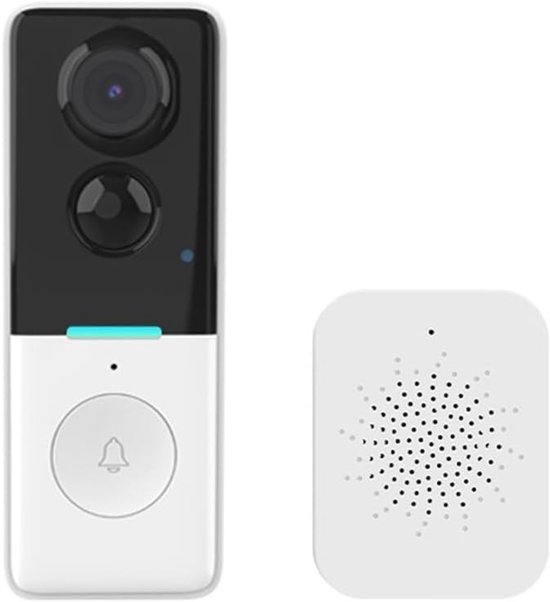 Wifi-videodeurbel met 1-megapixelcamera, PIR-bewegingssensor, ondersteuning voor intercom op afstand via mobiele telefoon en realtime activering van slimme beveiligingscamera's voor thuis. van Merkloos