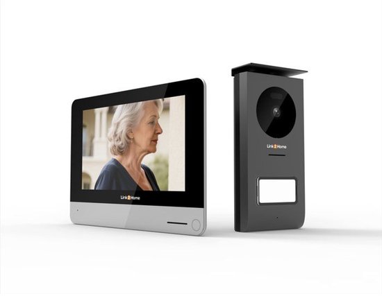 Wifi-videodeurbel met scherm - LINK2HOME - 7-inch touchscreen - Smartphone-meldingen - 1080p 120° groothoekcamera