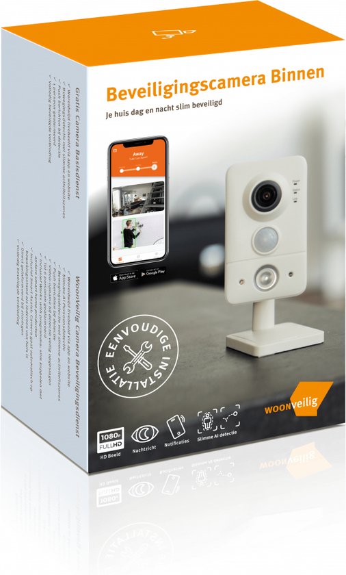 WoonVeilig Beveiligingscamera Binnen - WoonVeilig Camera met slimme mensherkenning - Camera beveiliging voor binnen van WoonVeilig