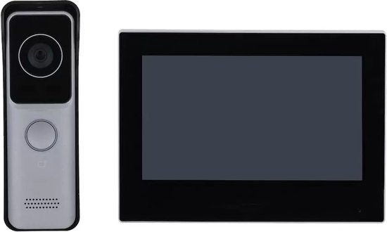 X-Security KTW02 complete WiFi/PoE video deurbel kit met 2MP buitenstation met kaartlezer en 7 monitor van Merkloos