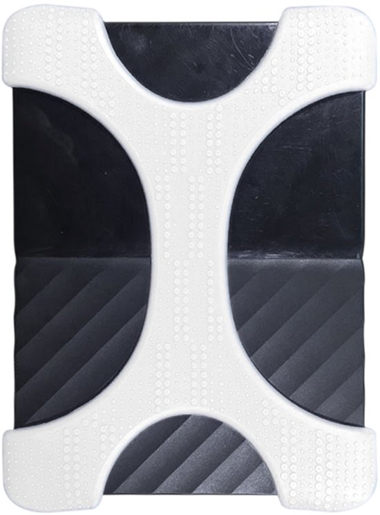 X Type 2,5 inch draagbare harde schijf siliconen hoes voor 2TB-4TB WD & SEAGATE & Toshiba draagbare harde schijf, zonder gat (wit)