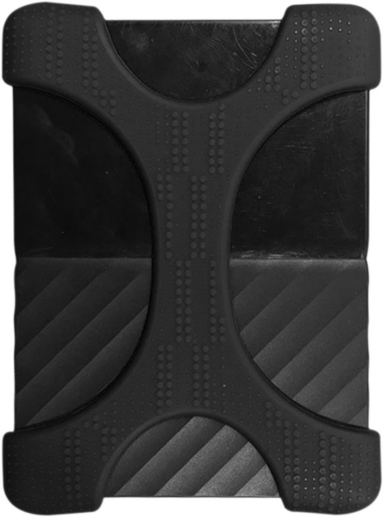 X Type 2,5 inch draagbare harde schijf siliconen hoes voor 2TB-4TB WD & SEAGATE & Toshiba draagbare harde schijf, zonder gat (zwart)