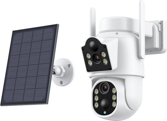 Xd Xtreme - Solar camera - Dual lens - Wifi - 8MP (2x4MP) - Wit van XD-Xtreme