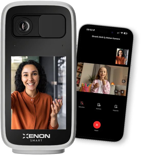 Xenon Smart X7208 Babyfoon met Camera en 2.8" Scherm - Bewegingsdetectie - 4MP 2K Resolutie - 360° Draaibaar - Huildetectie - Tweeweg Video & Audio - 10m Nachtzicht - Wifi - Wit - Amazon Alexa & Google Assistant van Xenon
