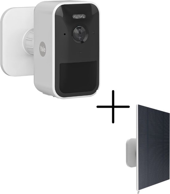 Yale Slimme Buitencamera met Zonnepaneel Oplader - Camerabewaking - Solar Panel - Zonnepaneel Oplader - SV-OC-1A-V1 + SV-SPC3W-1A-W van Yale