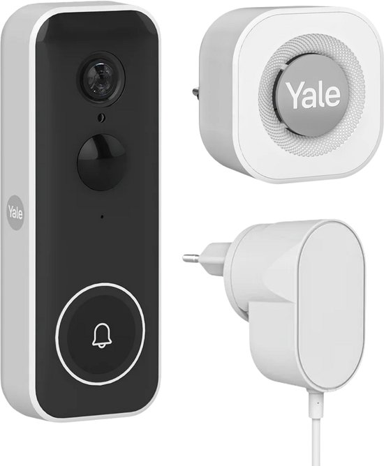 Yale - Slimme Videodeurbel Complete Set - Met Deurbel Gong en Adapter