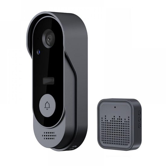 YOZHIQU Draadloze deurbel - met camera - slimme videodeurbel - waterdicht - bereik van 50 meter - oplaadbaar - nachtzicht - slimme video-intercom - geschikt voor woningen, kantoren, appartementen van Merkloos
