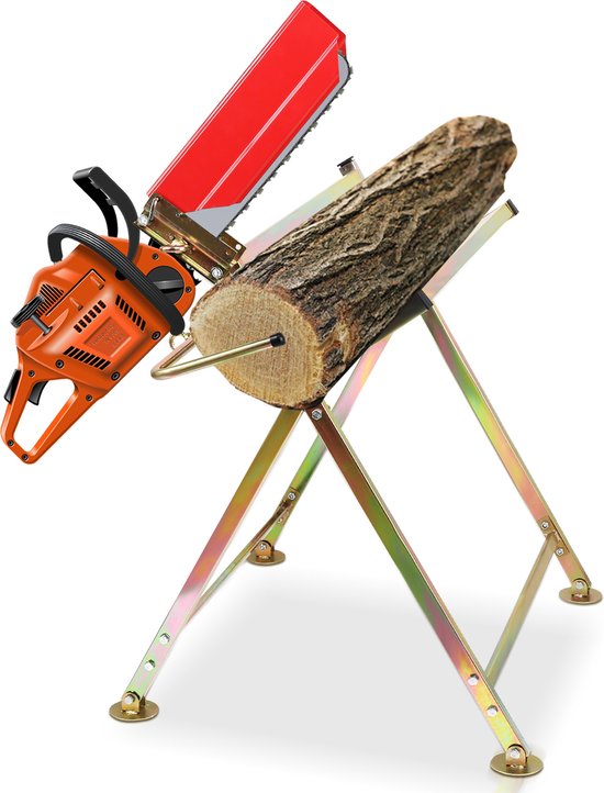 Zaagbok met kettingzaaghouder tot 150 kg metaal zaagbok Zonder zaag van Kreator