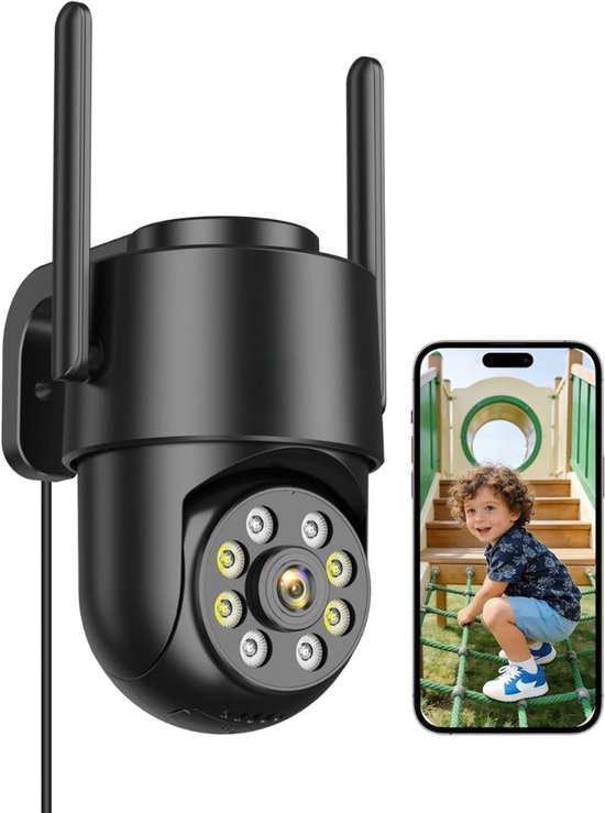 Zavio® 5G WiFi Beveiligingscamera - Binnen Camera Huisdier Camera - Huisbewaking - Zwart