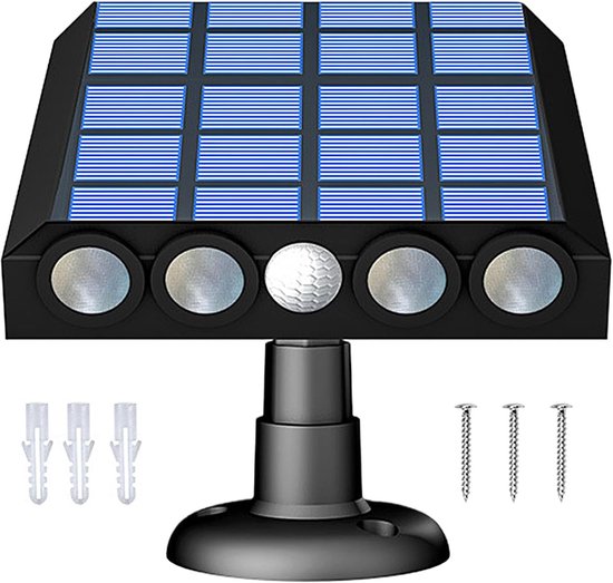 Zonnelampen voor buiten - Tuinverlichting solar - Veiligheid verhogen - Met camera simulatie - 13.4 x 11.4 cm - Warm Wit