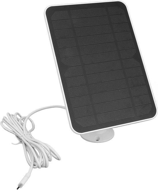 Zonnepaneel oplader voor Arlo Ring Blink camera - IP65 waterdicht - 360 graden verstelbaar - Wit van Smart Electronics