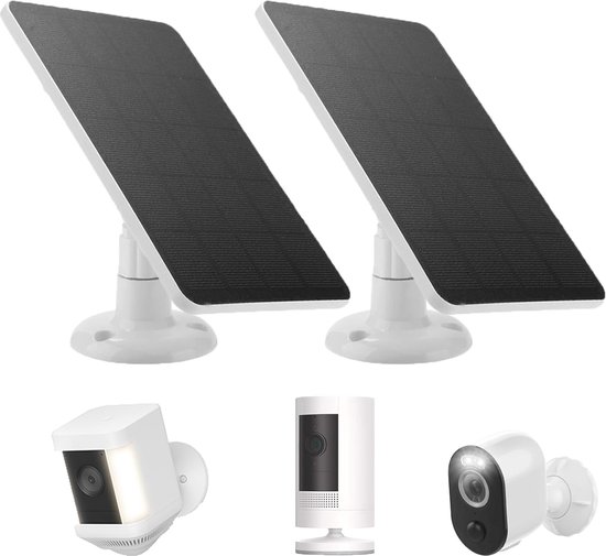 Zonnepaneel Voor Ring Camera - 4W Duurzaam Zonne-Oplader Voor Buitencamera van Cemobile
